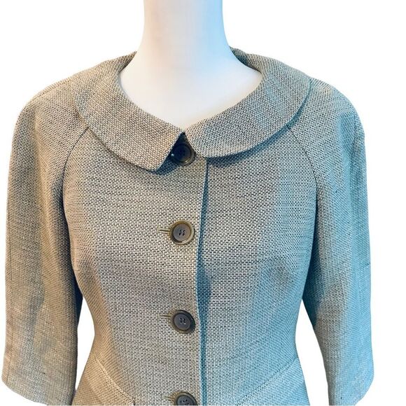 Badgley Mischka Tan  Metallic Jacket Sz 6 - Picture 4 of 11